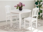 Laud ümar 100x100+39  2 tooliga